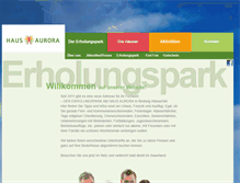 Tablet Screenshot of hausaurora.de